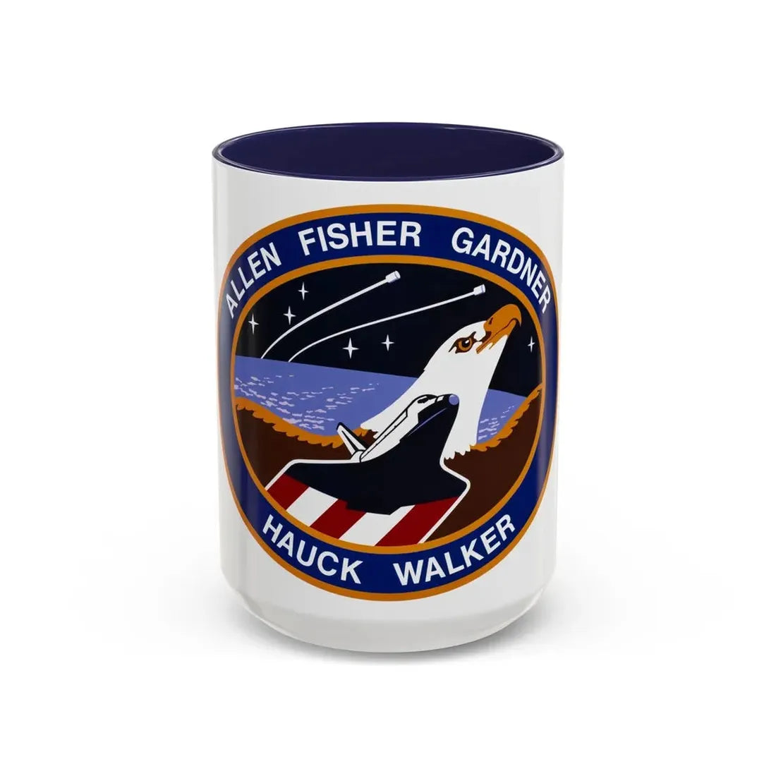 STS 51 a (NASA) Accent Coffee Mug 15oz Navy - Go Mug Yourself