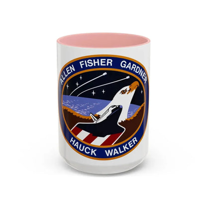 STS 51 a (NASA) Accent Coffee Mug 15oz Pink - Go Mug Yourself