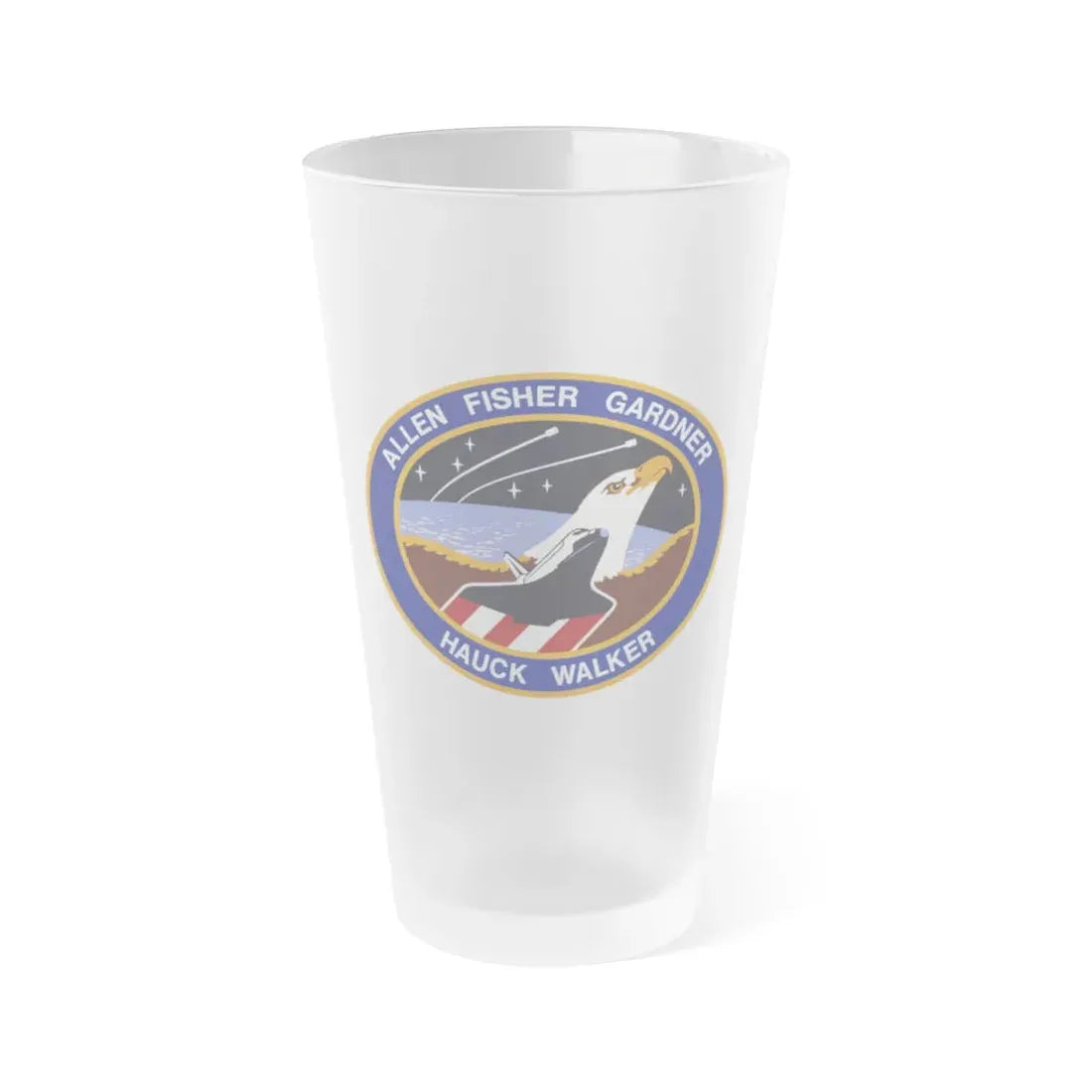 STS 51 a (NASA) Frosted Pint Glass 16oz Default Title - Go Mug Yourself