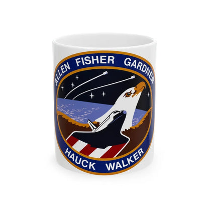 STS 51 a (NASA) White Coffee Mug-11oz-Go Mug Yourself