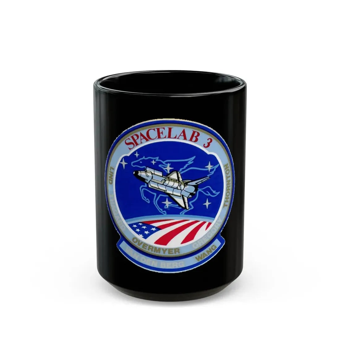 STS 51 b (NASA) Black Coffee Mug 15oz - Go Mug Yourself