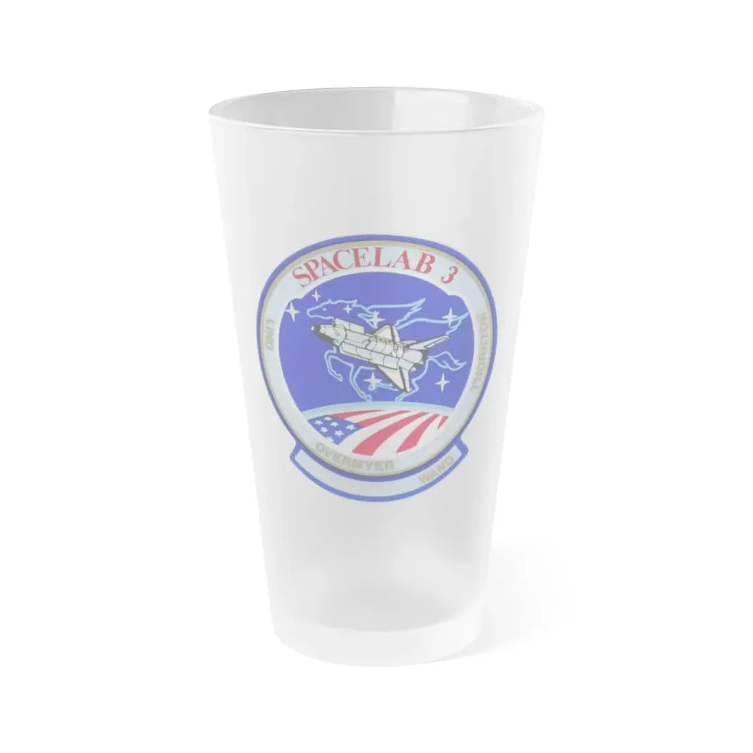 STS 51 b (NASA) Frosted Pint Glass 16oz Default Title - Go Mug Yourself