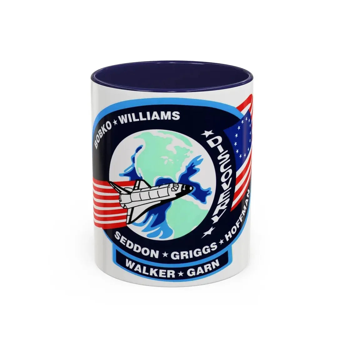 STS 51 d (NASA) Accent Coffee Mug 11oz Navy - Go Mug Yourself
