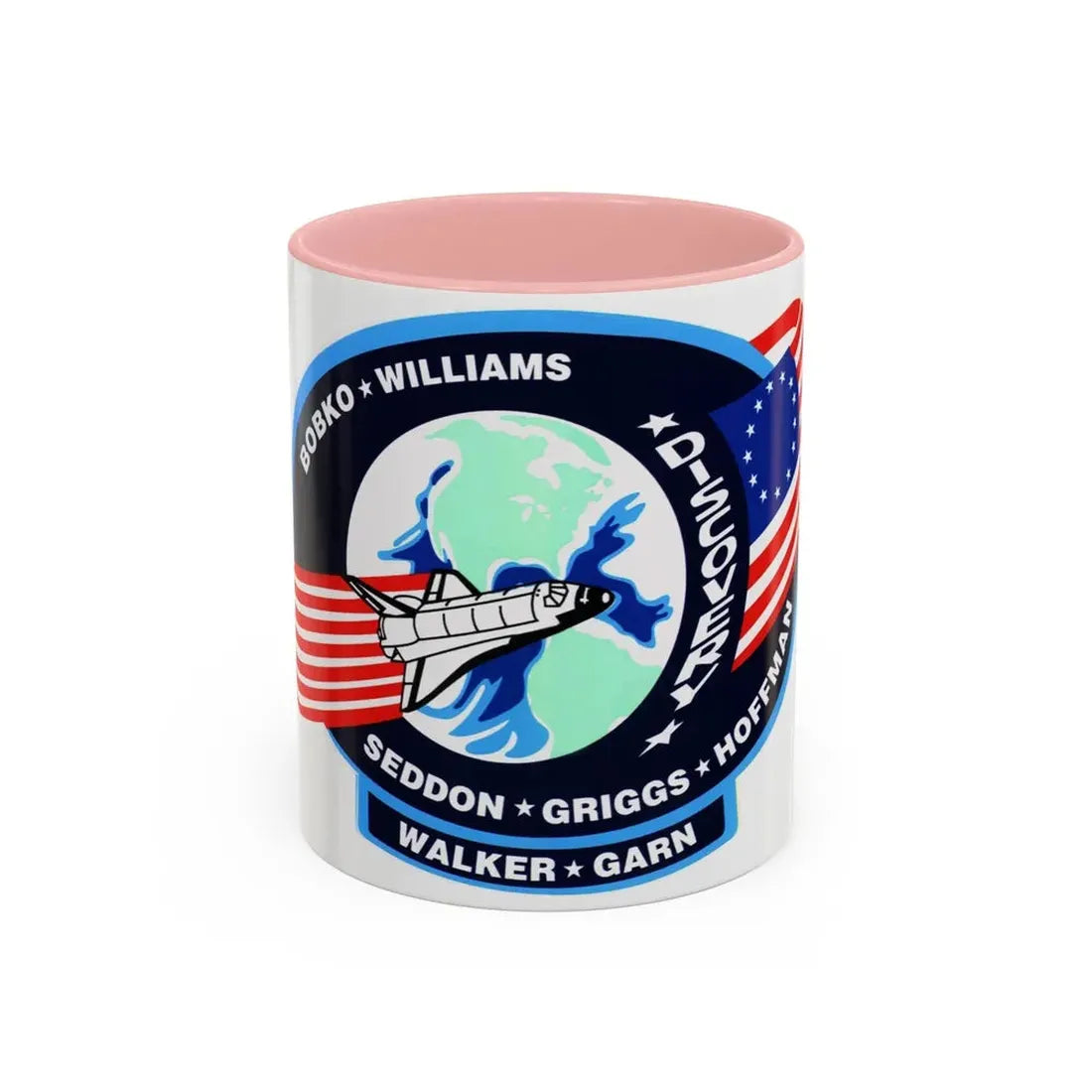 STS 51 d (NASA) Accent Coffee Mug 11oz Pink - Go Mug Yourself