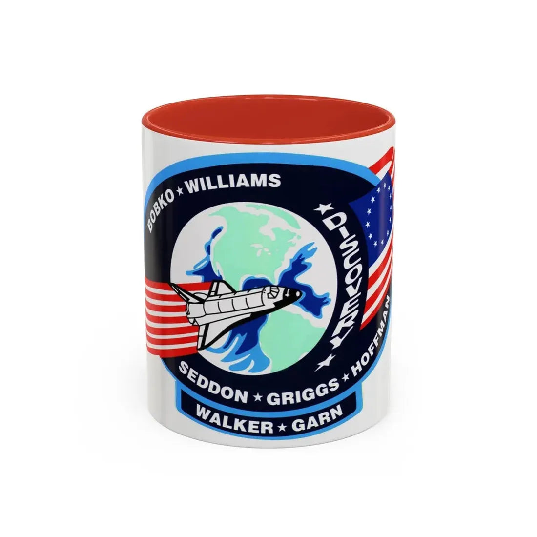 STS 51 d (NASA) Accent Coffee Mug 11oz Red - Go Mug Yourself