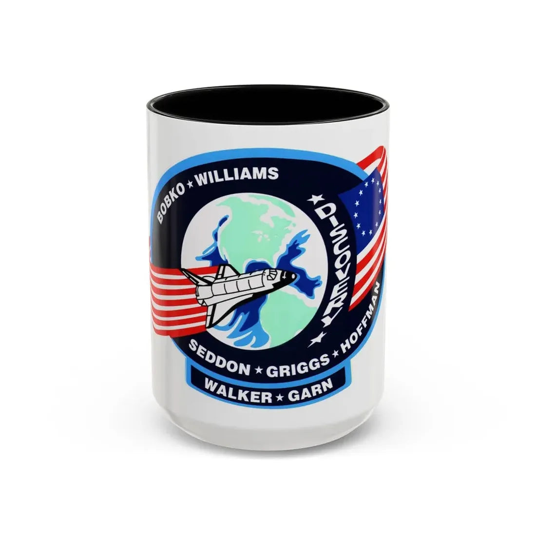STS 51 d (NASA) Accent Coffee Mug 15oz Black - Go Mug Yourself