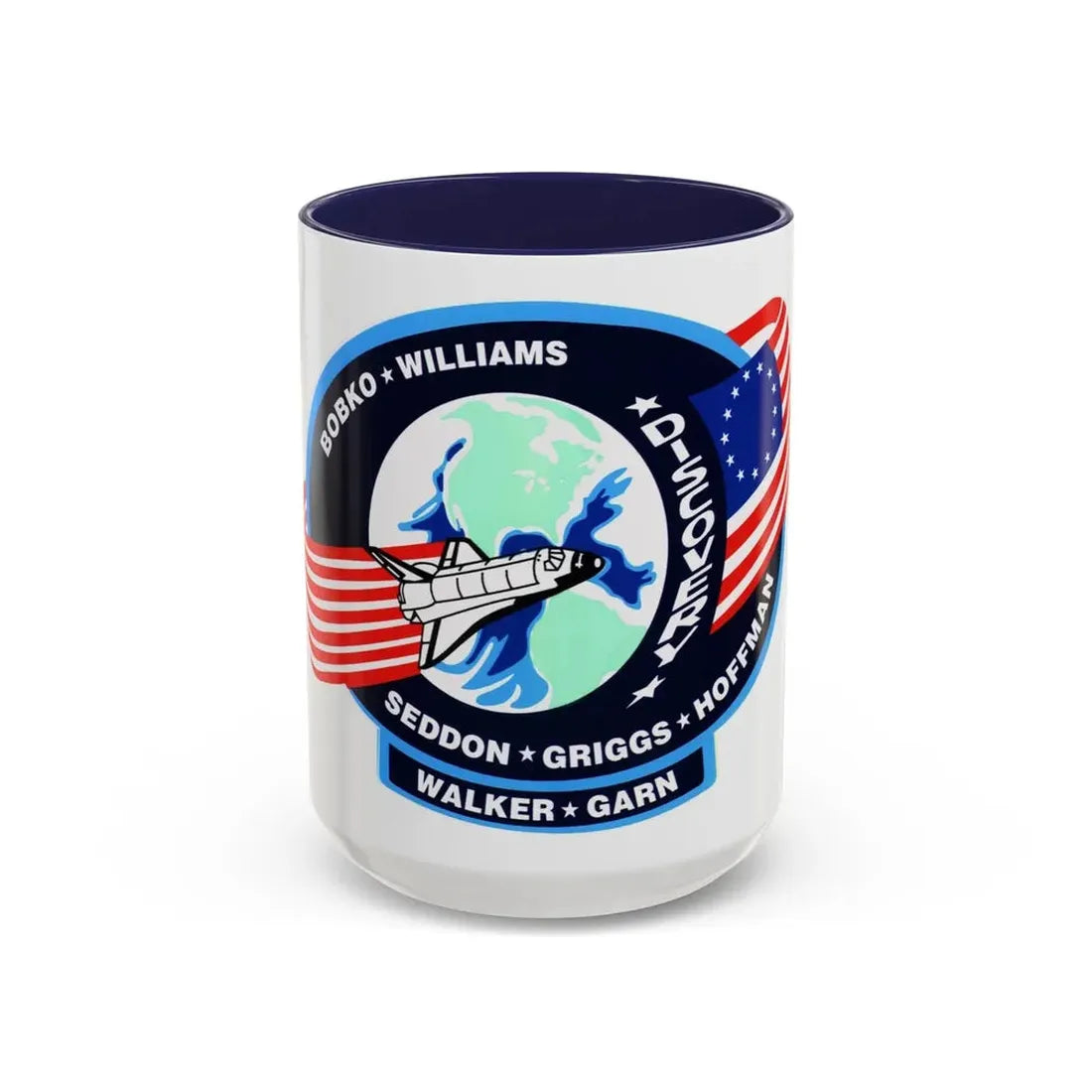 STS 51 d (NASA) Accent Coffee Mug 15oz Navy - Go Mug Yourself