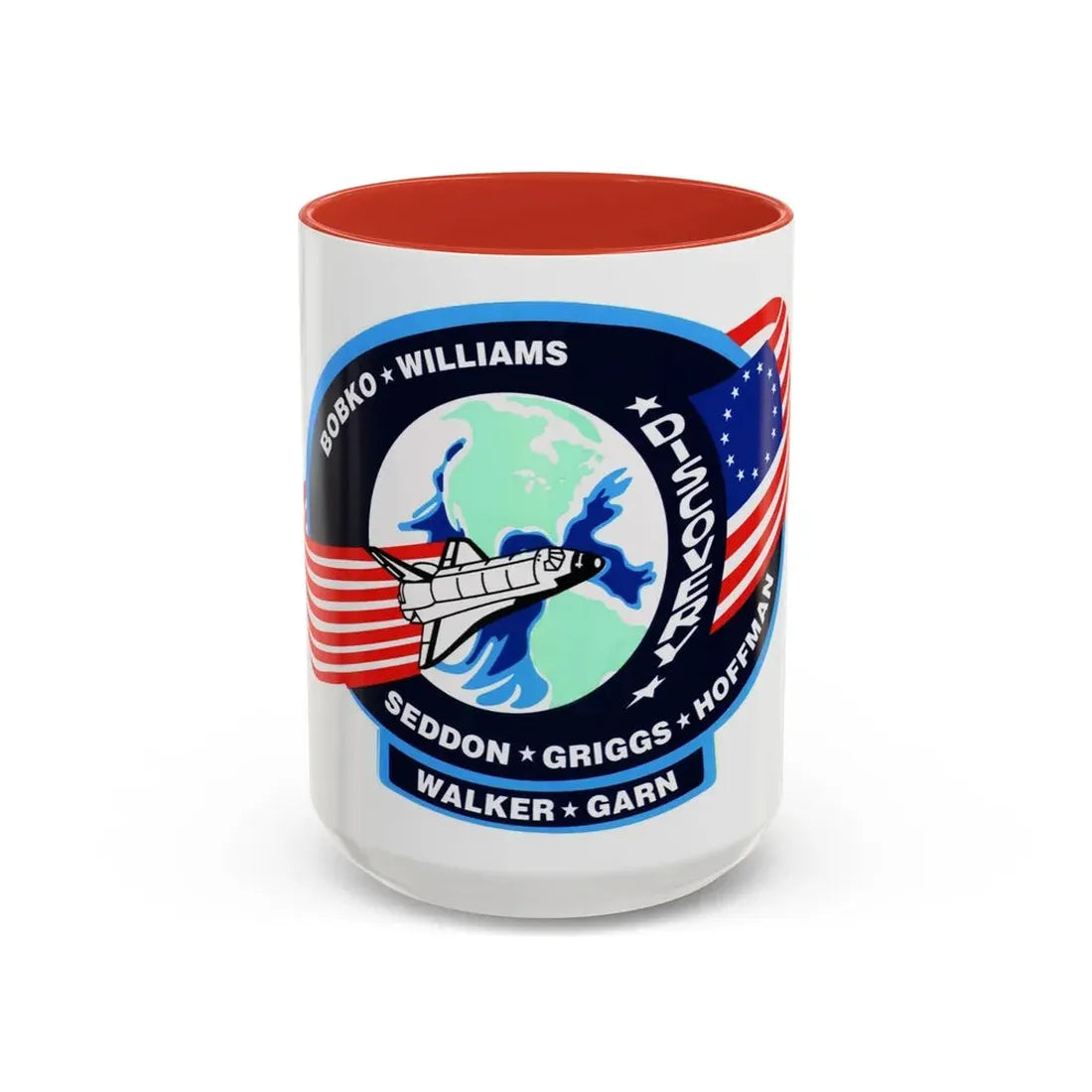 STS 51 d (NASA) Accent Coffee Mug 15oz Red - Go Mug Yourself
