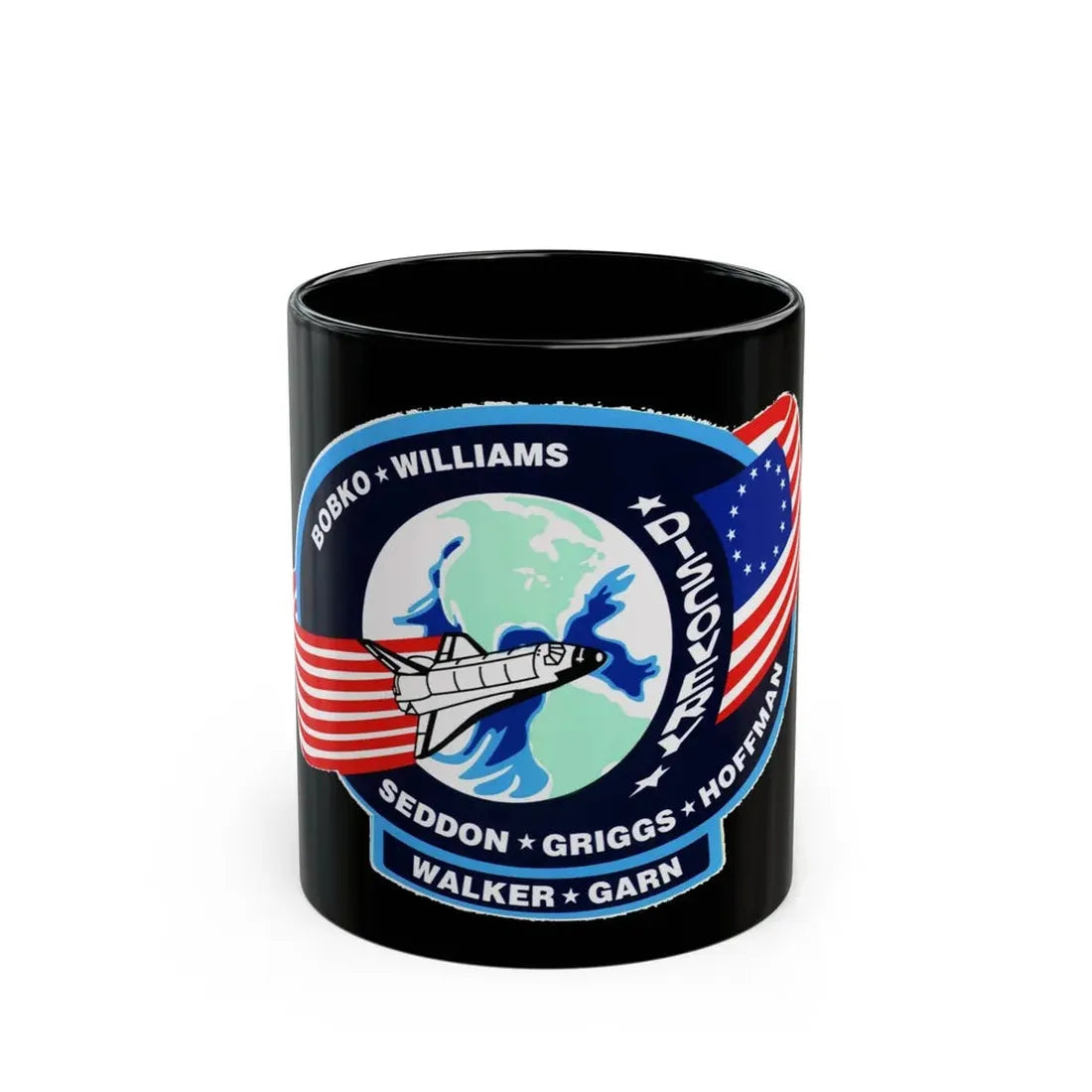 STS 51 d (NASA) Black Coffee Mug 11oz - Go Mug Yourself