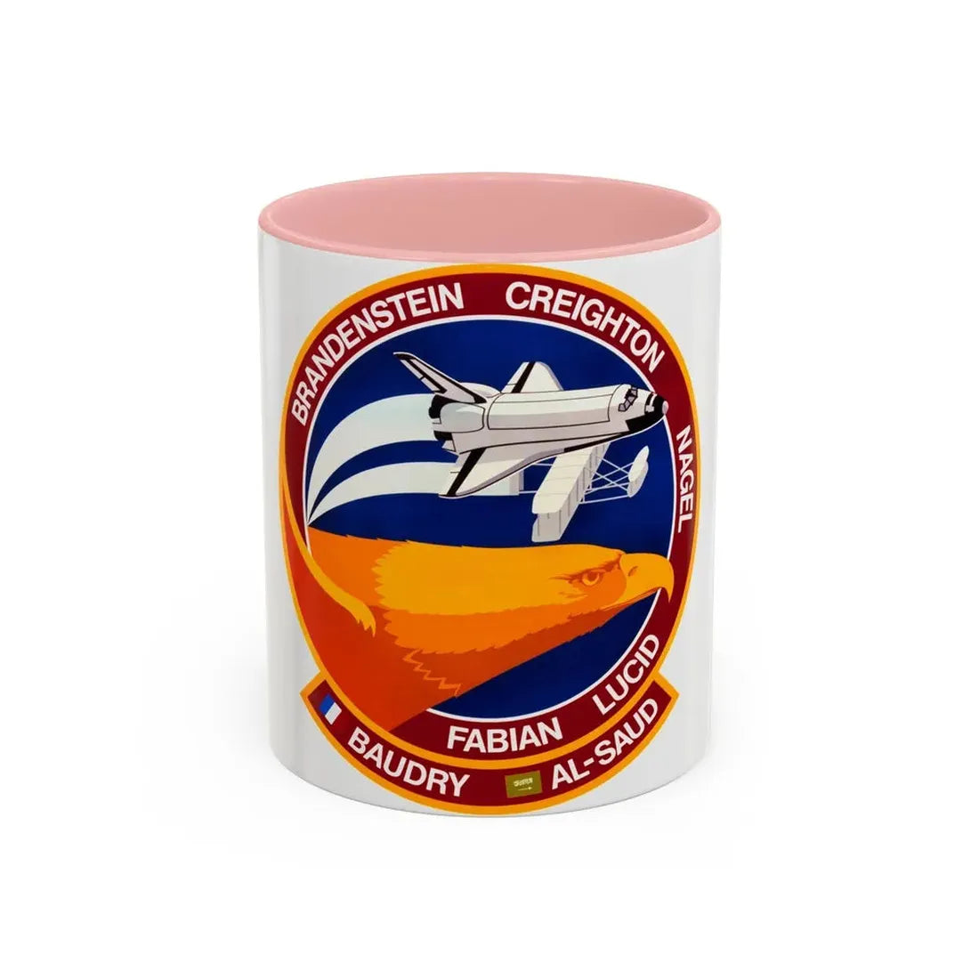 STS 51 g (NASA) Accent Coffee Mug 11oz Pink - Go Mug Yourself