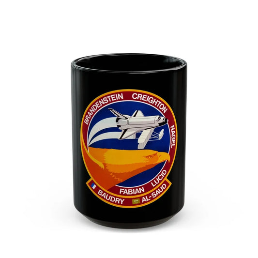 STS 51 g (NASA) Black Coffee Mug-15oz-Go Mug Yourself