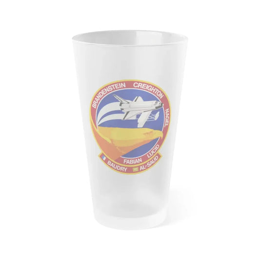 STS 51 g (NASA) Frosted Pint Glass 16oz 16oz Frosted - Go Mug Yourself