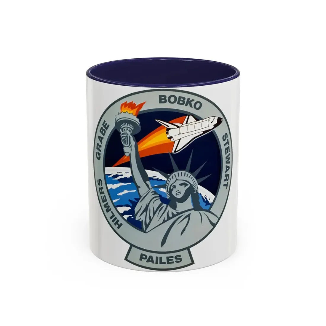 STS 51 j (NASA) Accent Coffee Mug 11oz Navy - Go Mug Yourself