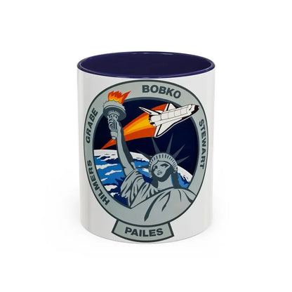 STS 51 j (NASA) Accent Coffee Mug 11oz Navy - Go Mug Yourself
