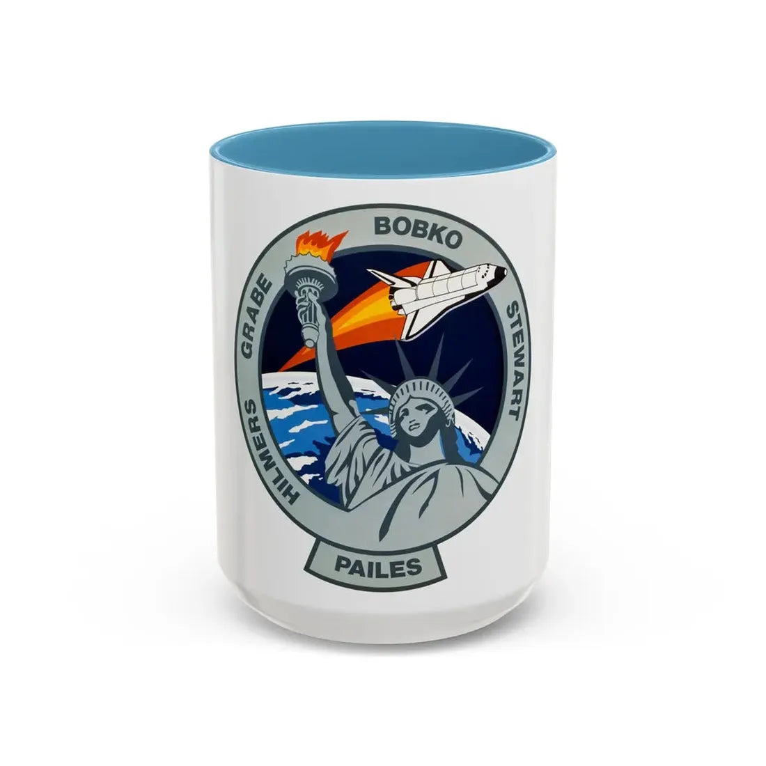 STS 51 j (NASA) Accent Coffee Mug 15oz Light Blue - Go Mug Yourself