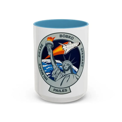STS 51 j (NASA) Accent Coffee Mug 15oz Light Blue - Go Mug Yourself