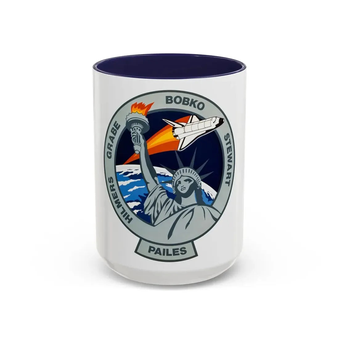STS 51 j (NASA) Accent Coffee Mug 15oz Navy - Go Mug Yourself