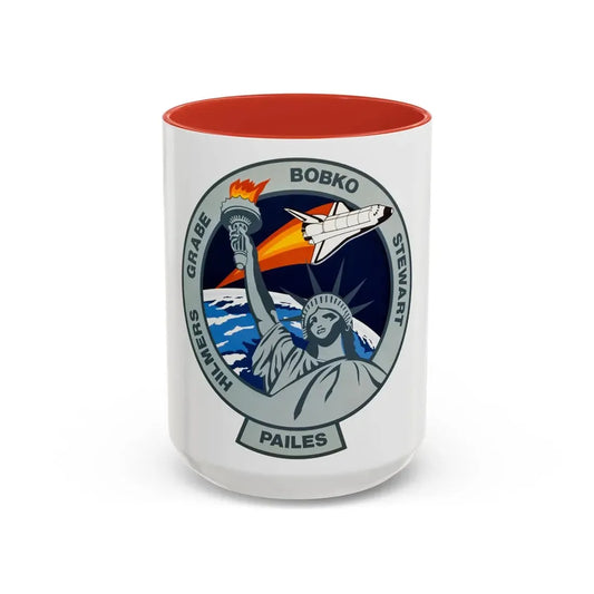 STS 51 j (NASA) Accent Coffee Mug 15oz Red - Go Mug Yourself
