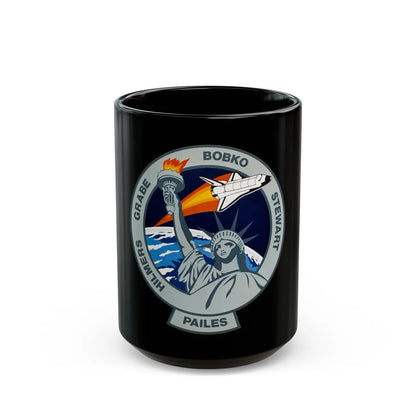 STS 51 j (NASA) Black Coffee Mug-15oz-Go Mug Yourself