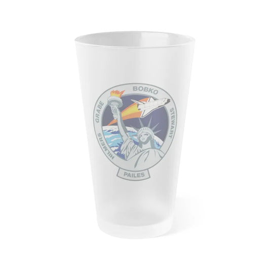 STS 51 j (NASA) Frosted Pint Glass 16oz-16oz-Frosted-Go Mug Yourself