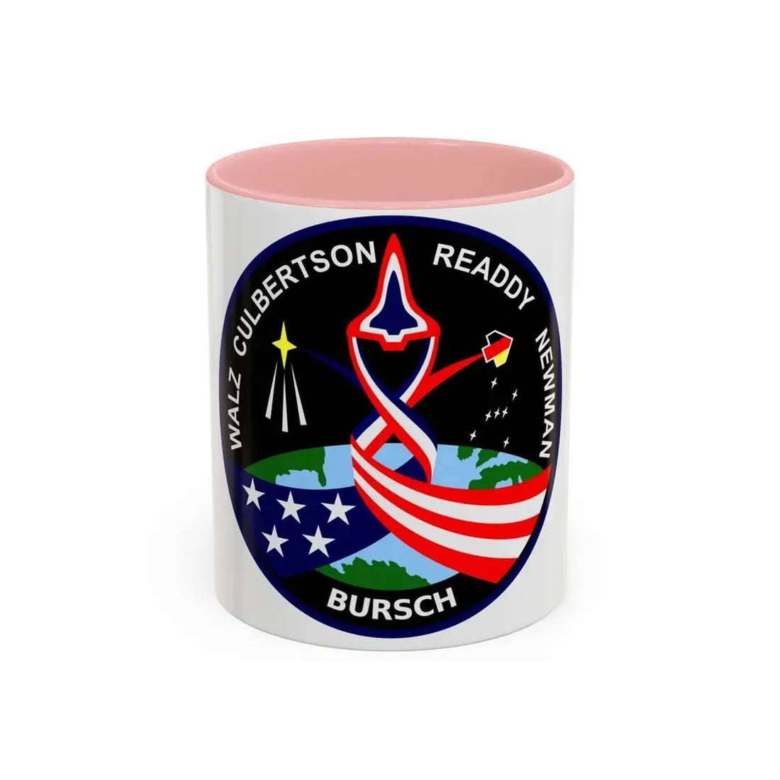 STS 51 L (NASA) Accent Coffee Mug 11oz Pink - Go Mug Yourself