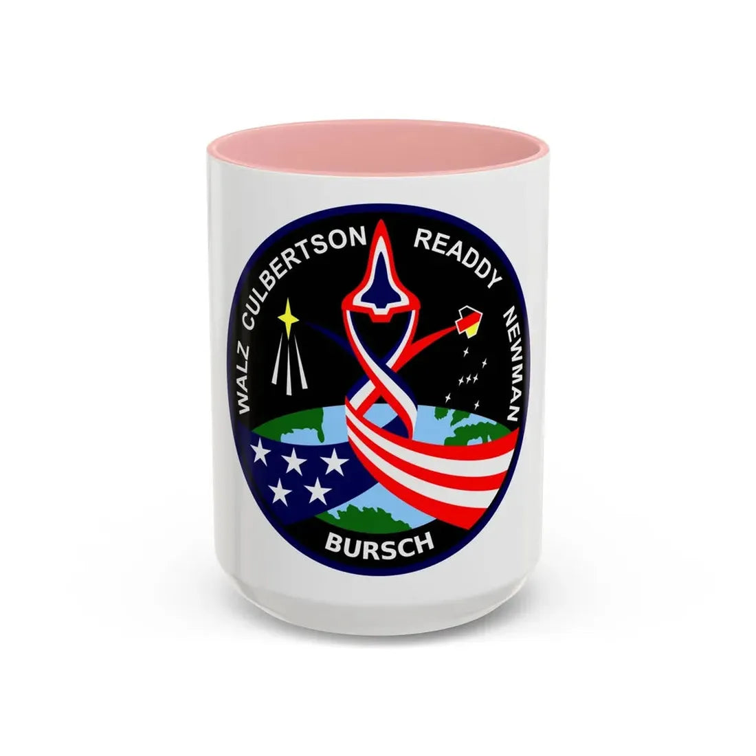 STS 51 L (NASA) Accent Coffee Mug 15oz Pink - Go Mug Yourself
