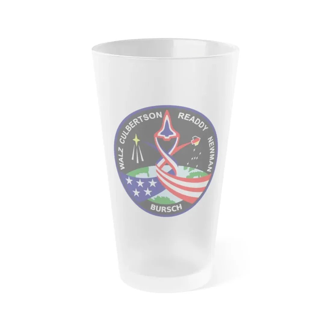 STS 51 L (NASA) Frosted Pint Glass 16oz Default Title - Go Mug Yourself