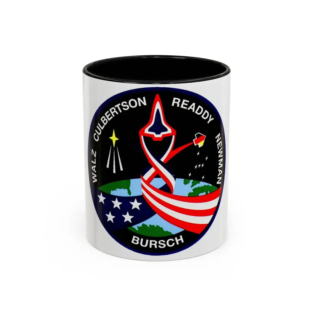 STS 51 (NASA) Accent Coffee Mug 11oz Black - Go Mug Yourself