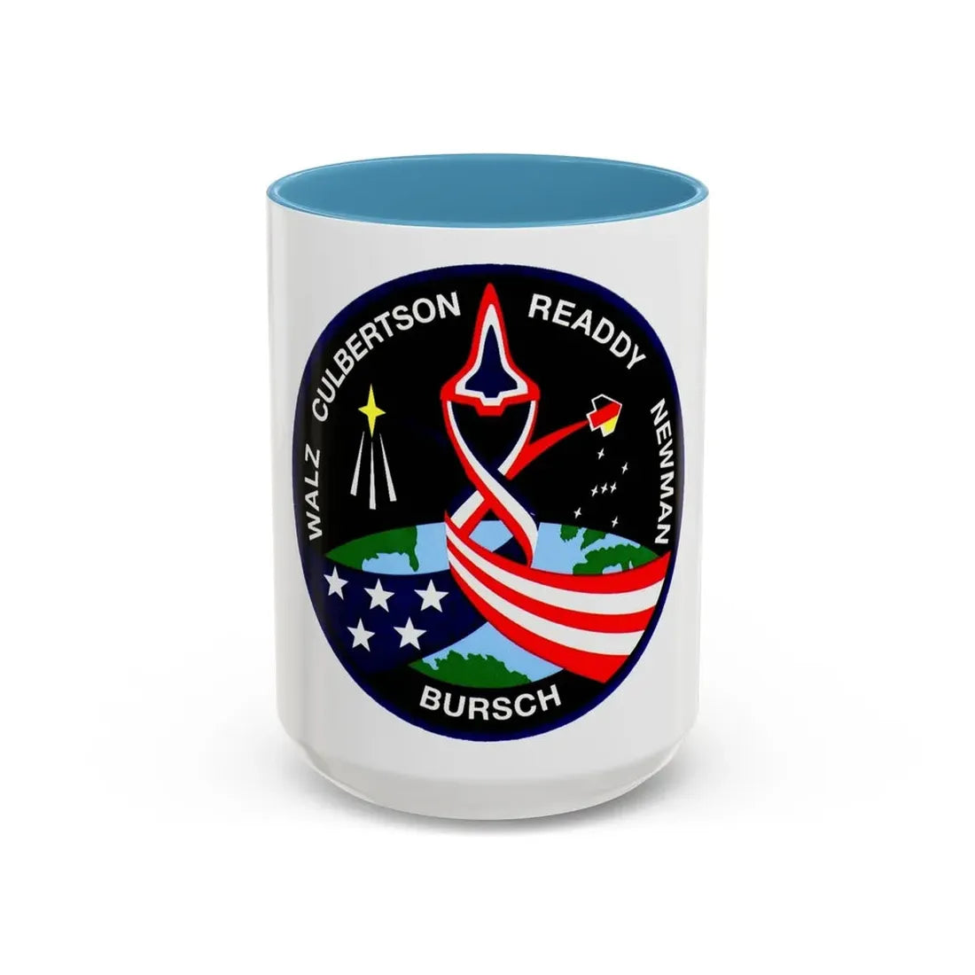 STS 51 (NASA) Accent Coffee Mug 15oz Light Blue - Go Mug Yourself