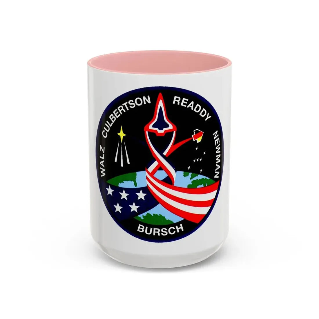STS 51 (NASA) Accent Coffee Mug 15oz Pink - Go Mug Yourself