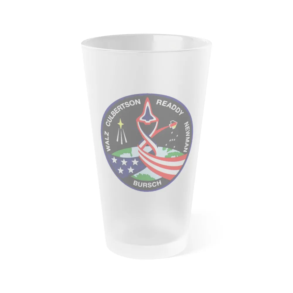 STS 51 (NASA) Frosted Pint Glass 16oz-Go Mug Yourself