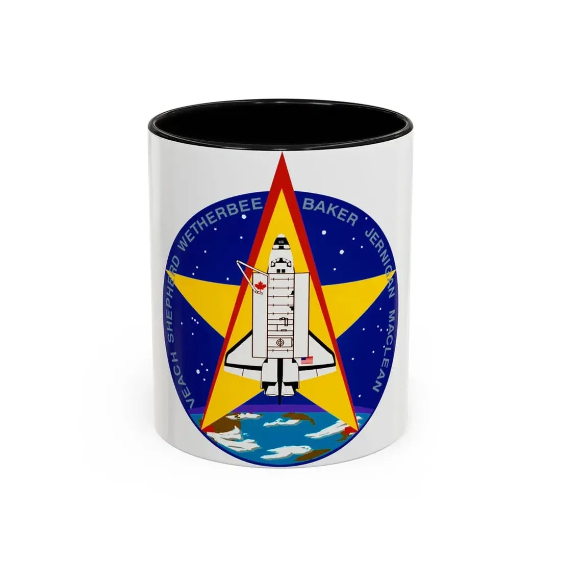 STS 52 (NASA) Accent Coffee Mug 11oz Black - Go Mug Yourself