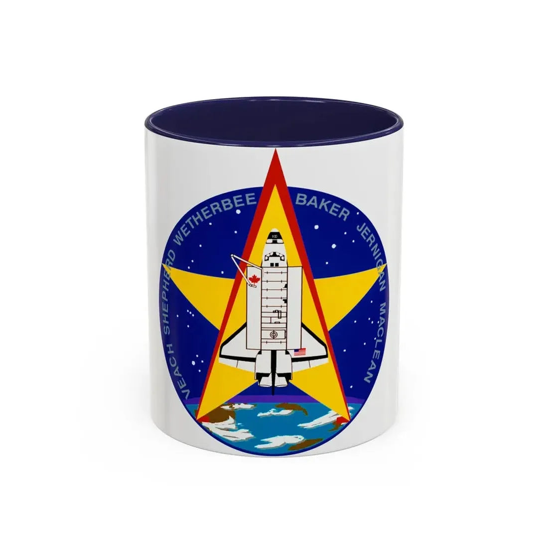 STS 52 (NASA) Accent Coffee Mug 11oz Navy - Go Mug Yourself
