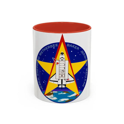 STS 52 (NASA) Accent Coffee Mug 11oz Red - Go Mug Yourself