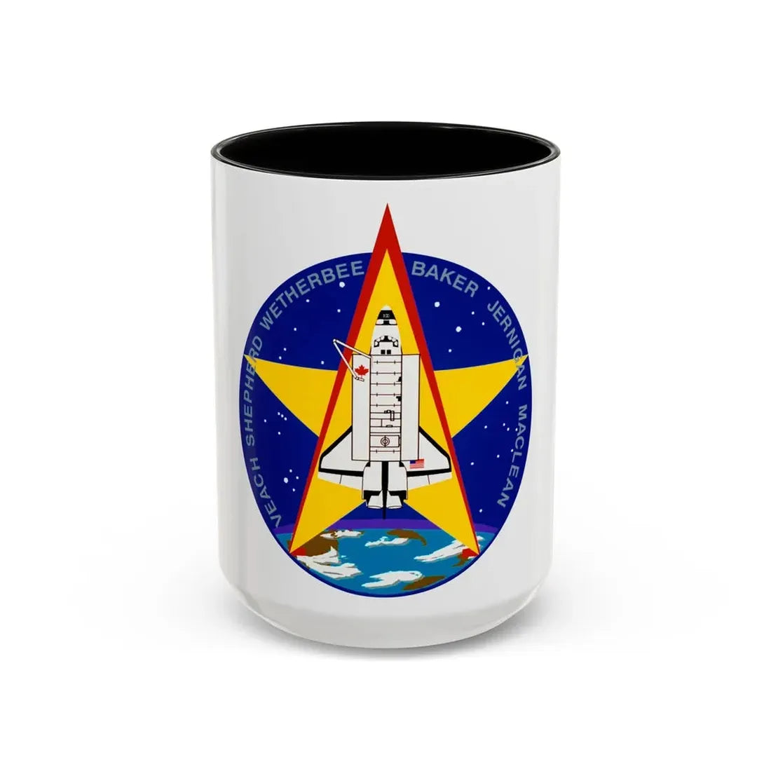 STS 52 (NASA) Accent Coffee Mug 15oz Black - Go Mug Yourself