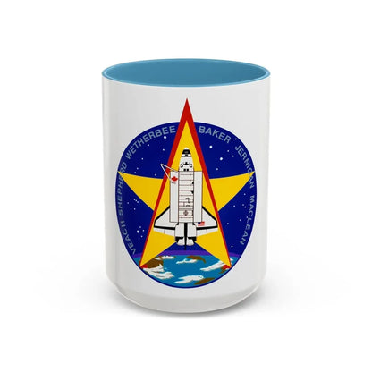 STS 52 (NASA) Accent Coffee Mug 15oz Light Blue - Go Mug Yourself