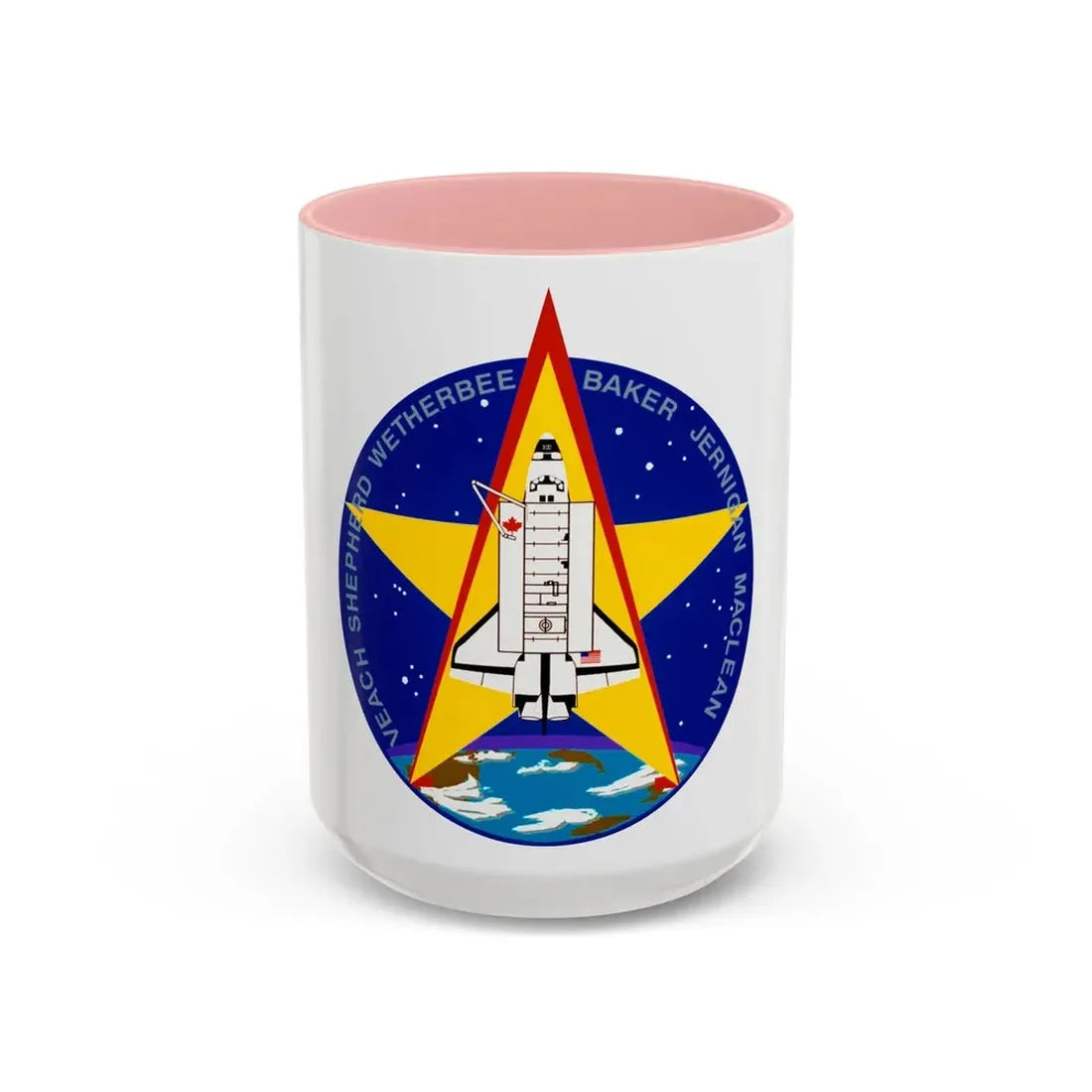 STS 52 (NASA) Accent Coffee Mug 15oz Pink - Go Mug Yourself