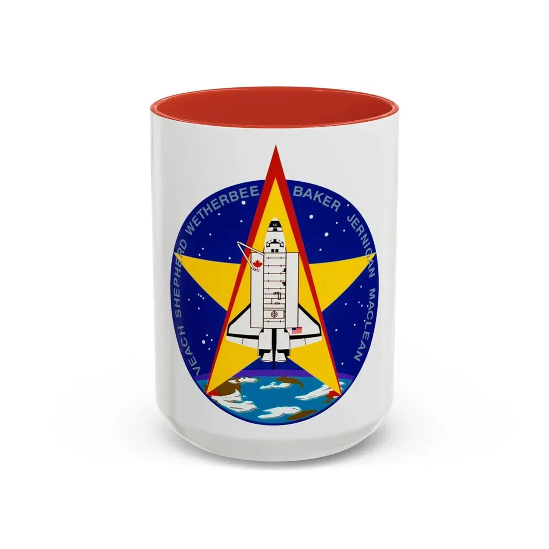 STS 52 (NASA) Accent Coffee Mug 15oz Red - Go Mug Yourself