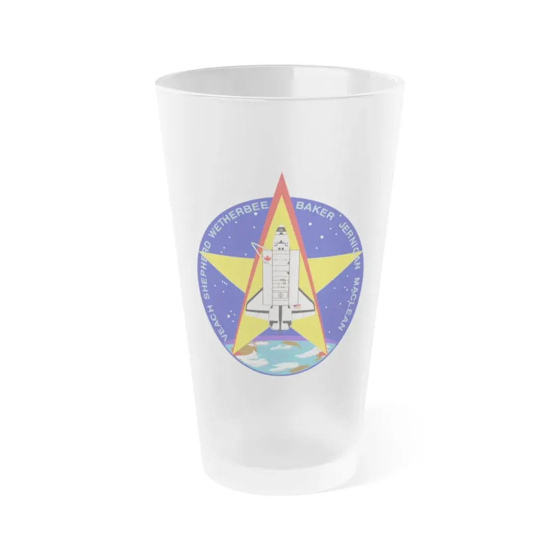 STS 52 (NASA) Frosted Pint Glass 16oz Default Title - Go Mug Yourself