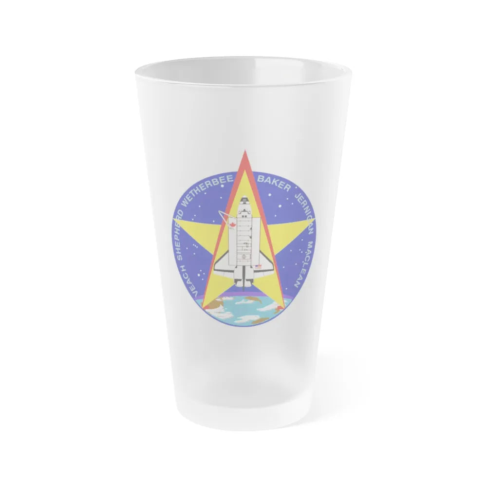 STS 52 (NASA) Frosted Pint Glass 16oz-Go Mug Yourself