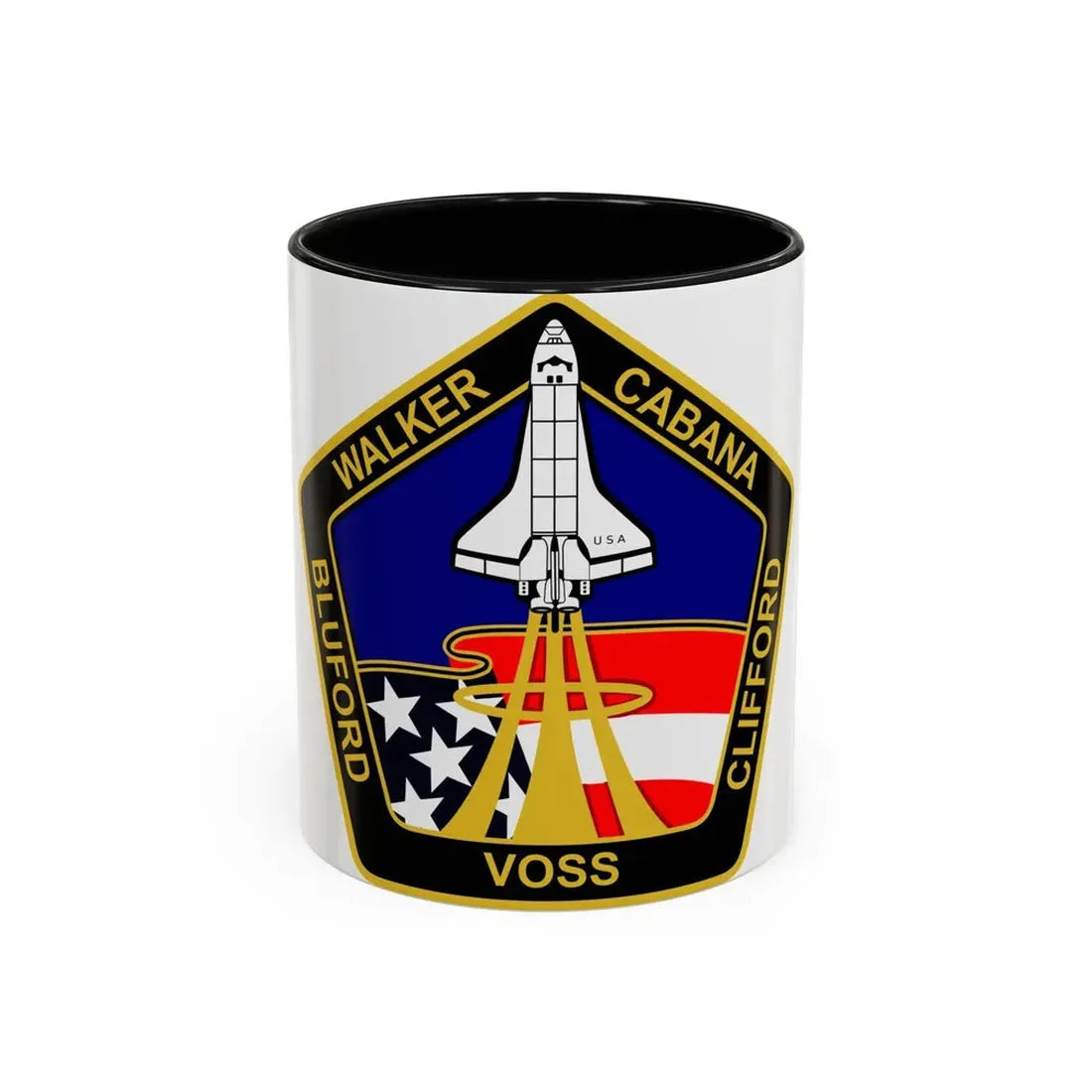 STS 53 (NASA) Accent Coffee Mug 11oz Black - Go Mug Yourself