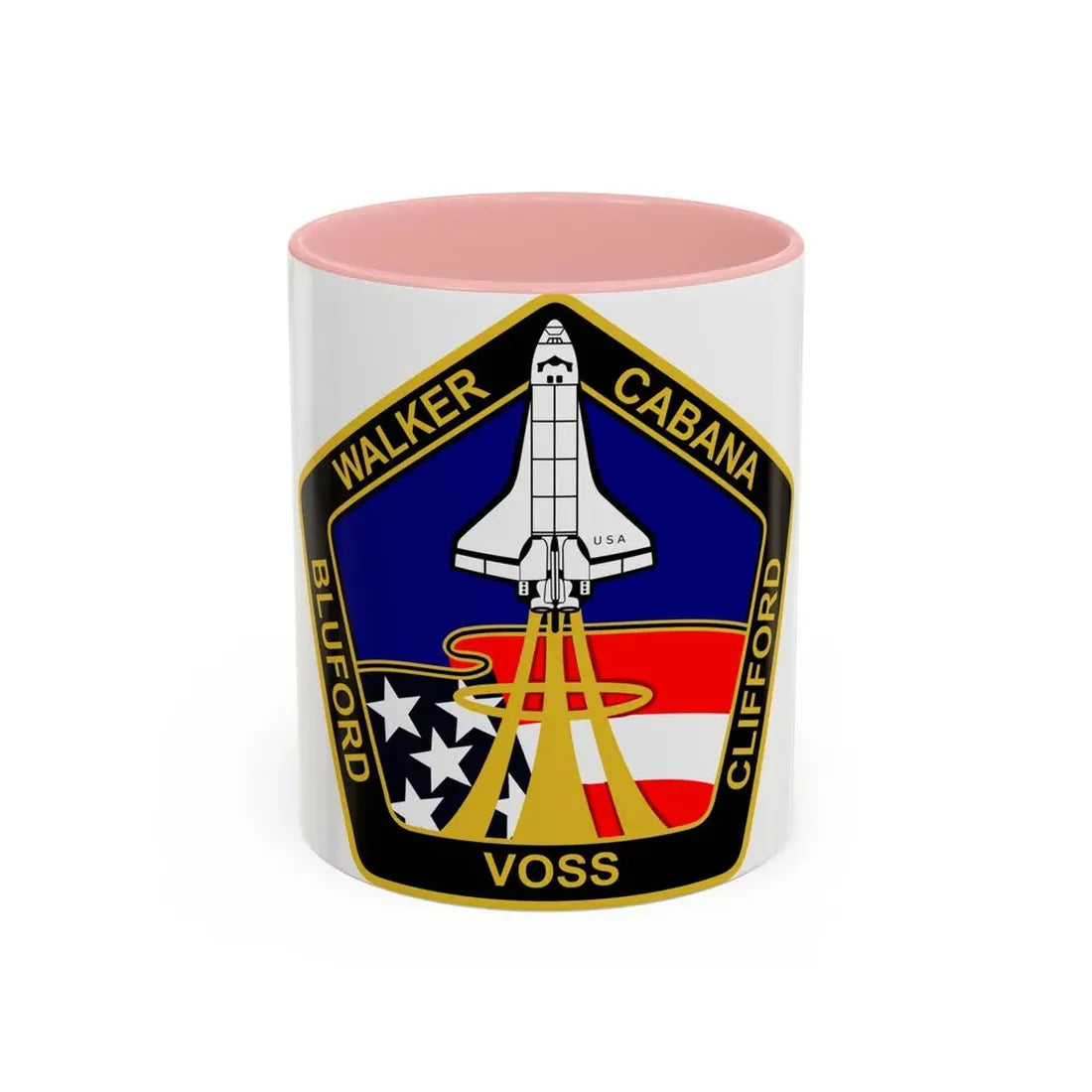 STS 53 (NASA) Accent Coffee Mug 11oz Pink - Go Mug Yourself