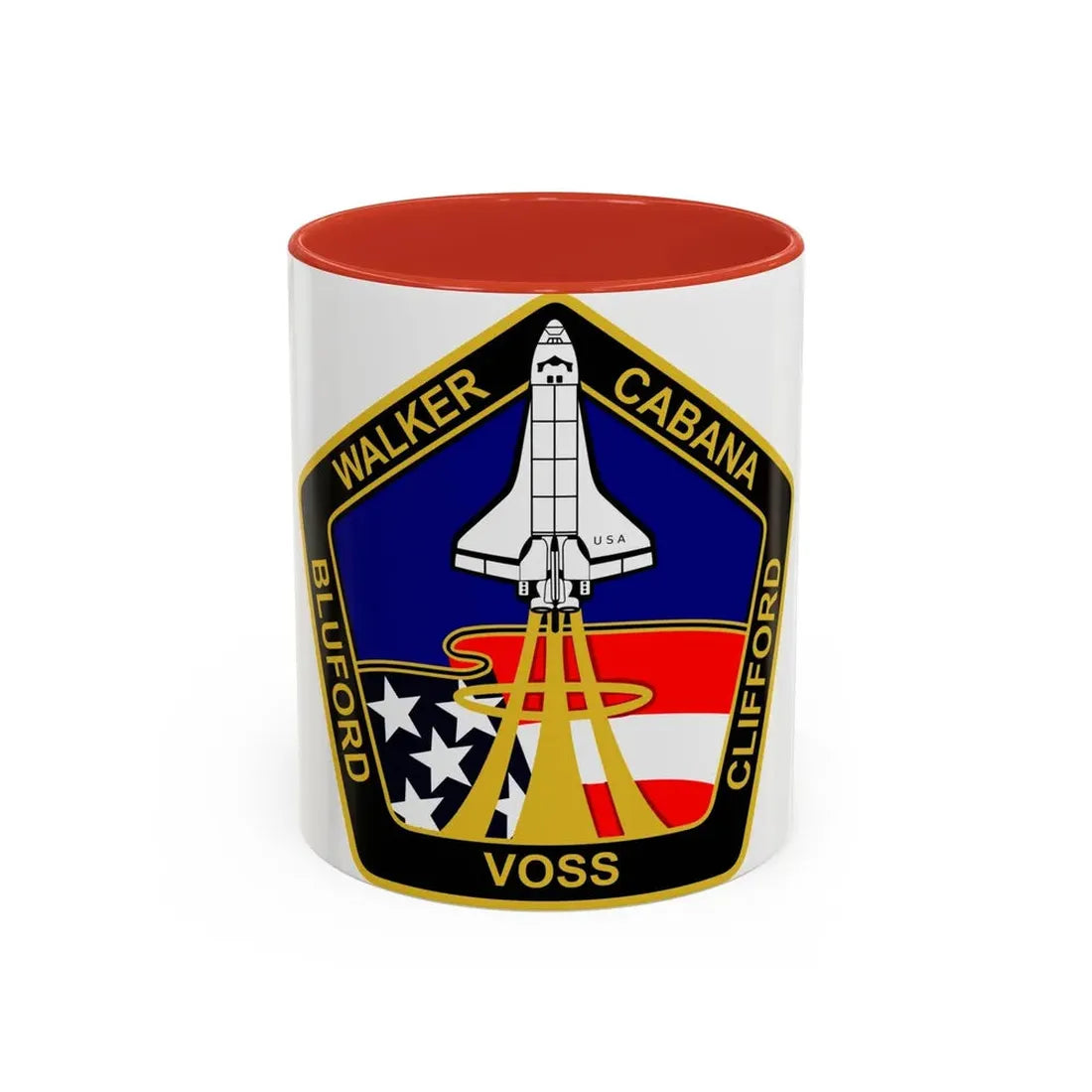 STS 53 (NASA) Accent Coffee Mug 11oz Red - Go Mug Yourself