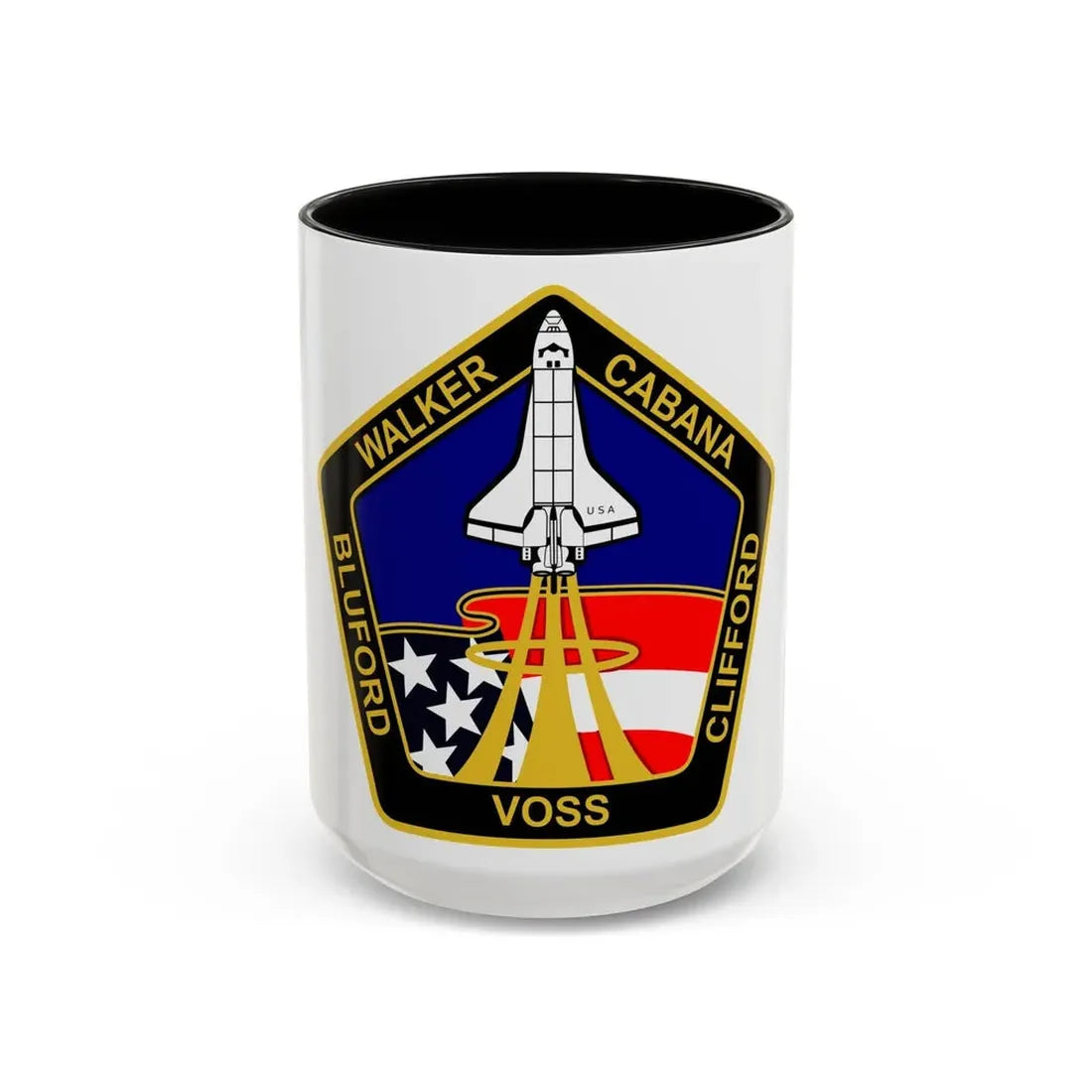 STS 53 (NASA) Accent Coffee Mug 15oz Black - Go Mug Yourself
