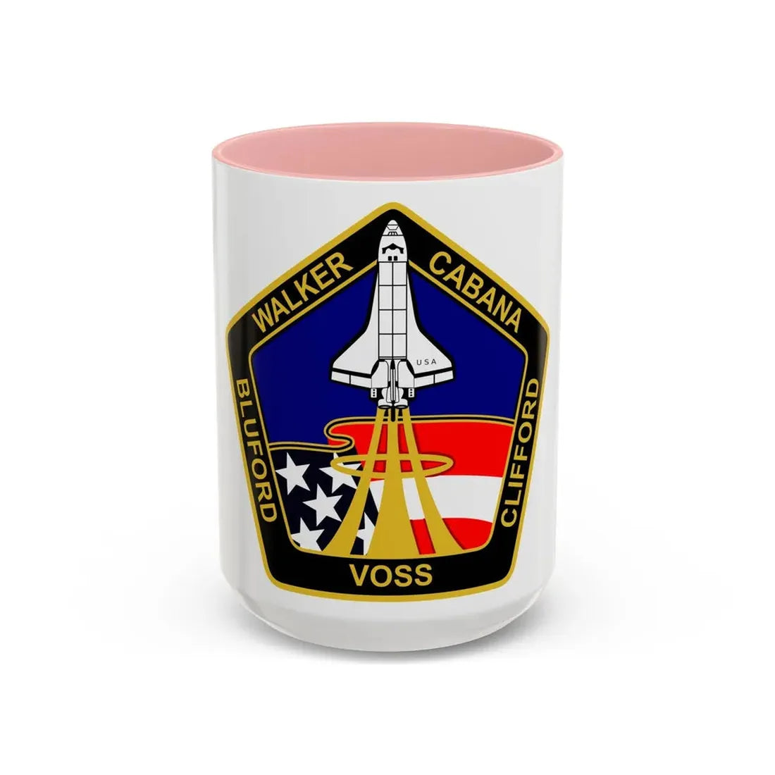 STS 53 (NASA) Accent Coffee Mug 15oz Pink - Go Mug Yourself