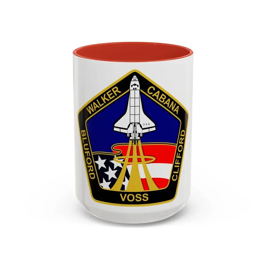 STS 53 (NASA) Accent Coffee Mug 15oz Red - Go Mug Yourself