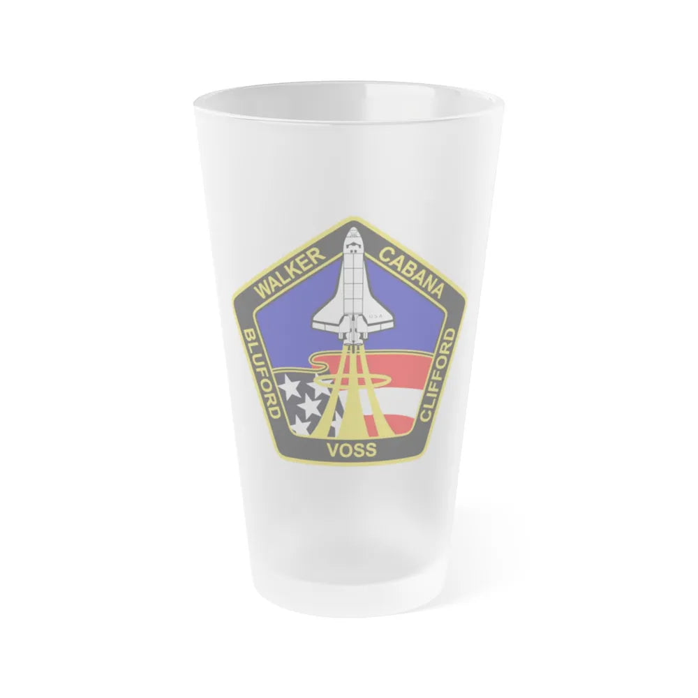 STS 53 (NASA) Frosted Pint Glass 16oz-Go Mug Yourself