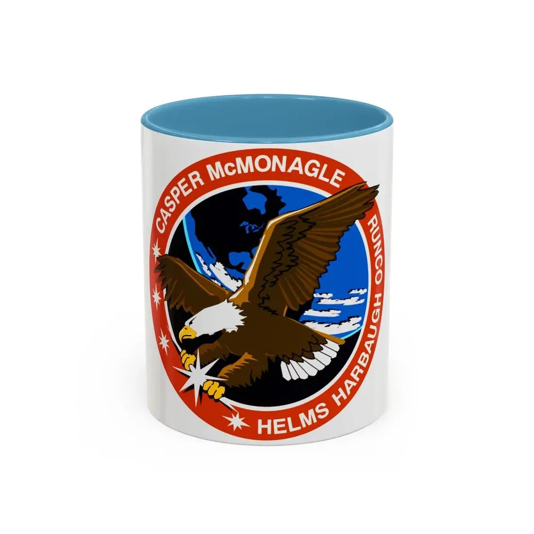 STS 54 (NASA) Accent Coffee Mug 11oz Light Blue - Go Mug Yourself