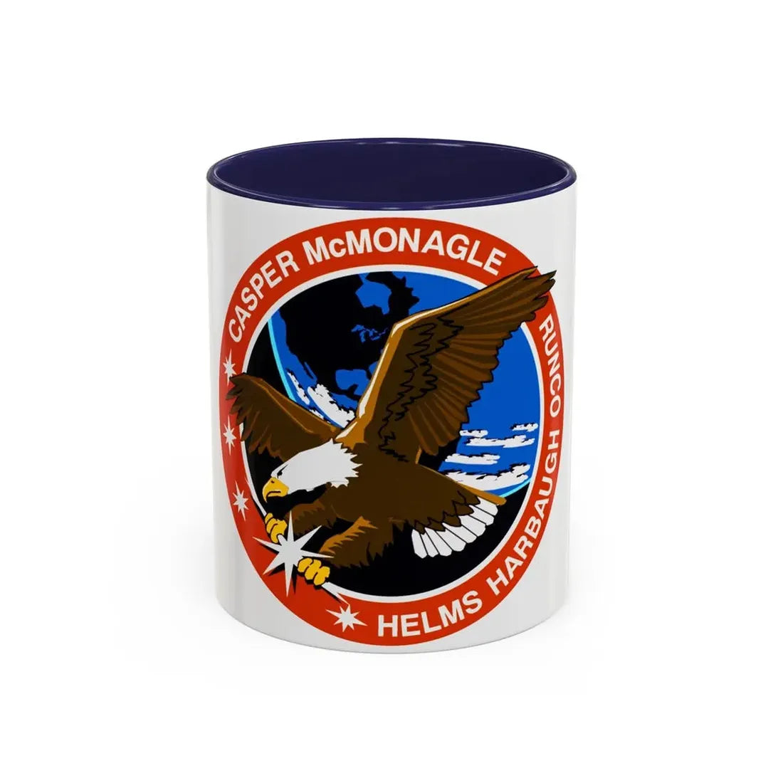 STS 54 (NASA) Accent Coffee Mug 11oz Navy - Go Mug Yourself
