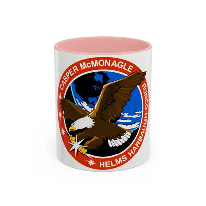 STS 54 (NASA) Accent Coffee Mug 11oz Pink - Go Mug Yourself